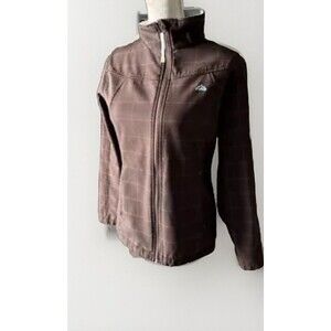 SNOZU Women’s Zip Up Brown Blue Coat JACKET, Size medium
